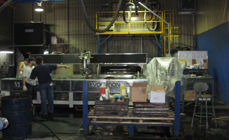 Animat brings water jet cutting in-house to produce precision-cut mats for slatted confinement pens, enhancing product quality and customization.